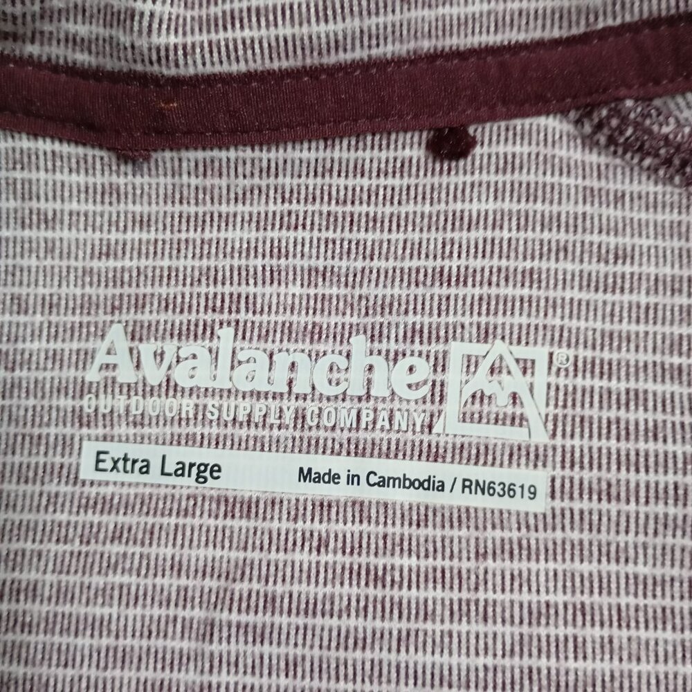Avalanche Active Athletic Sweate Woman Sz XL Stretch Quarter Zip Pullover maroon - Picture 4 of 13